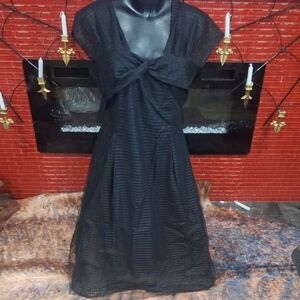 S DEER Elegant Black Dress